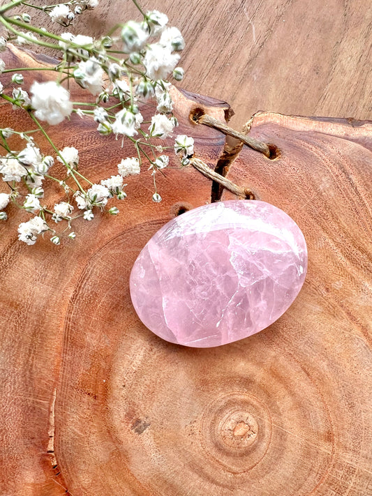 Rose Quartz Thumb Stone