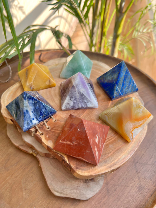 7 Chakras Healing Pyramid Set (Large)