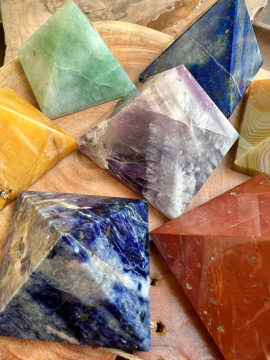7 Chakras Healing Pyramid Set (Large)