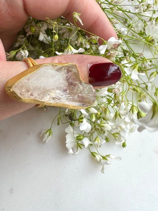 Quartz Adjustable Ring (Large)