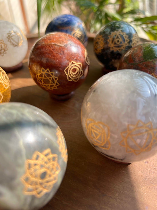 10 Chakras Healing Sphere Set