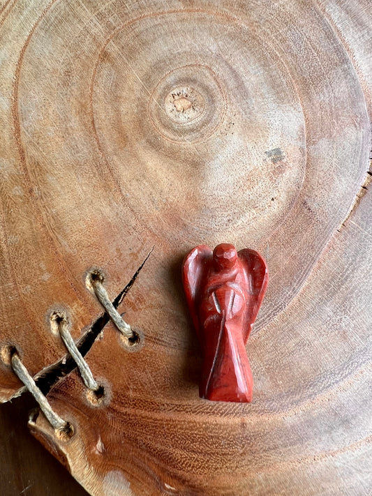 Red Jasper Pocket Angel (1 inch)