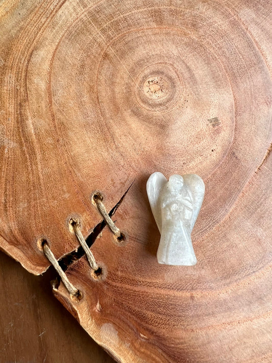 Grey Moonstone Pocket Angel (1 inch)