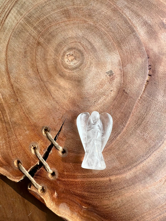 Clear Quartz Pocket Angel (1 inch)