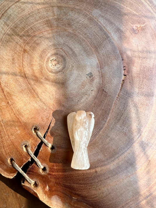 Orange Selenite Pocket Angel (1 inch)