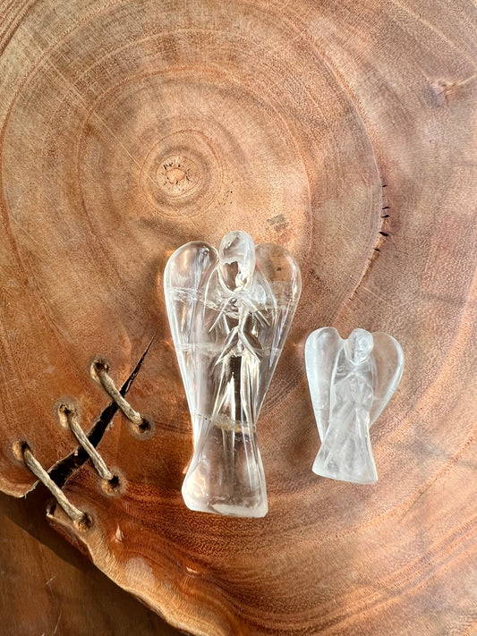 Clear Quartz Pocket Angel (1 inch)